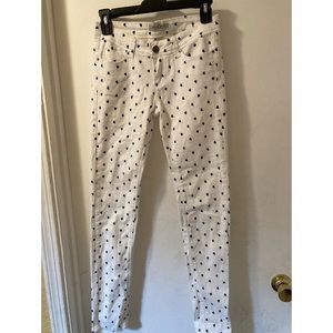 Velvety heart print pants 🖤